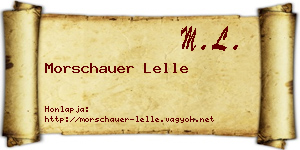 Morschauer Lelle névjegykártya